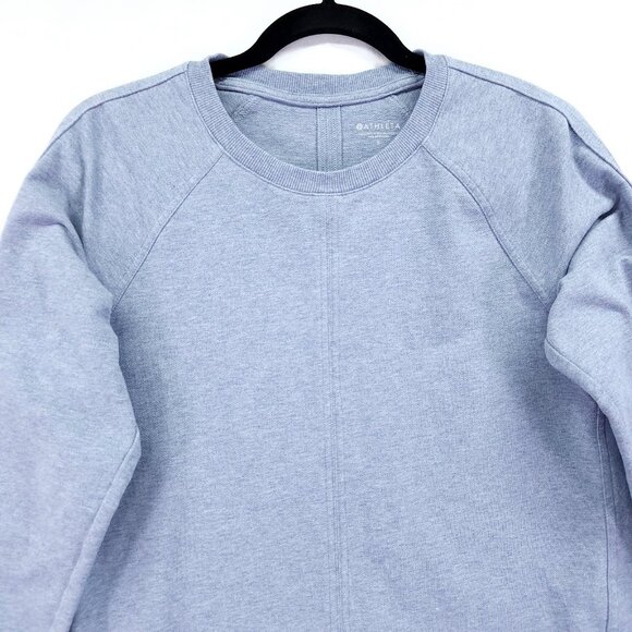 Athleta Sweatshirt Womens Small Farallon Swing Blue Heather Pullover Sweater - Picture 11 of 13